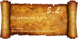 Stipkovits Lili névjegykártya