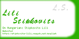 lili stipkovits business card